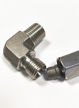 不锈钢304高压直角卡套油压接头直角单卡套高压模锻油管接头1CT9-