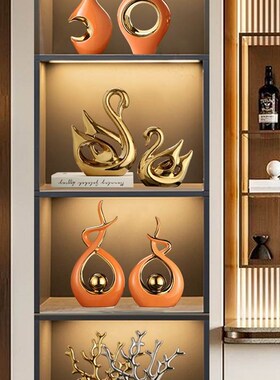 轻奢高档酒柜装饰品摆件家居客厅玄关电视柜摆件创意软装桌面摆设