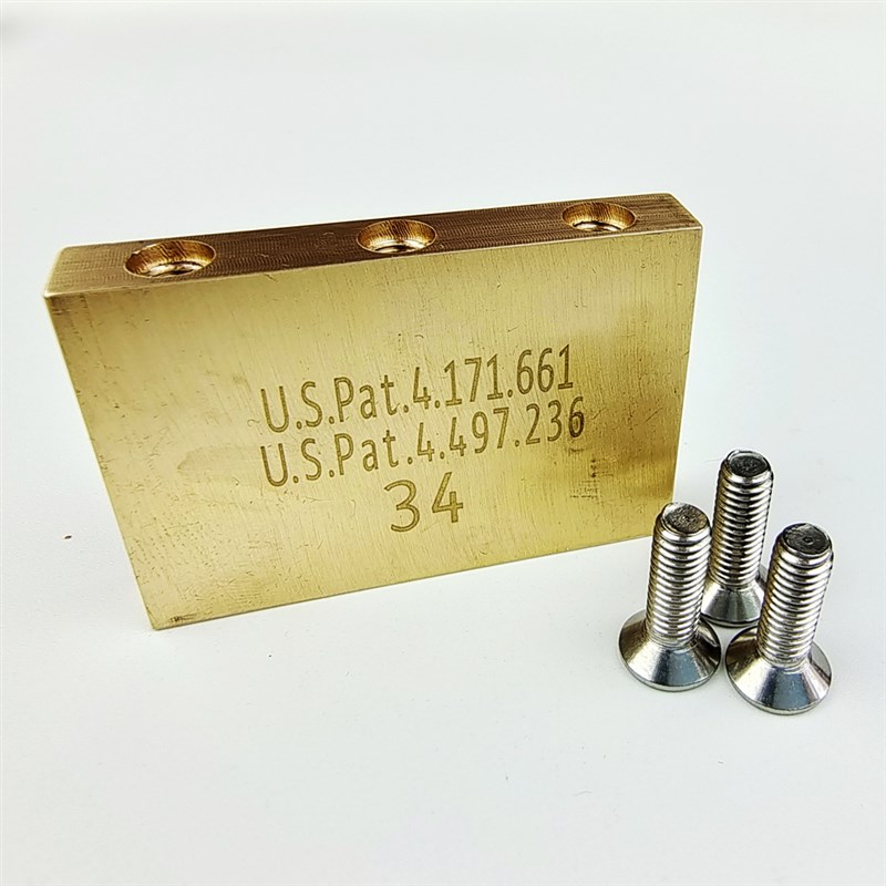 韩产 双摇电吉他琴桥纯铜底座 颤音系统黄铜底座 金属块 34MM