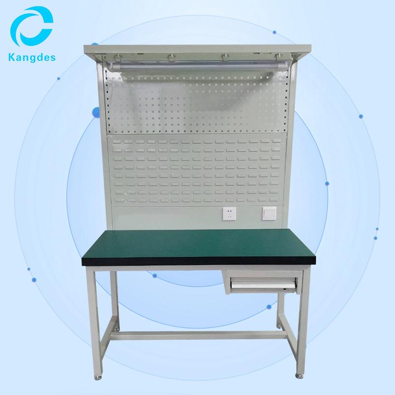 供应金属方管工作台操作台简易检验维修实验带灯架工作台