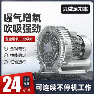 气泵罗茨涡轮220v大功率强力吸工业鼓风机 高压漩涡风机增氧旋涡式