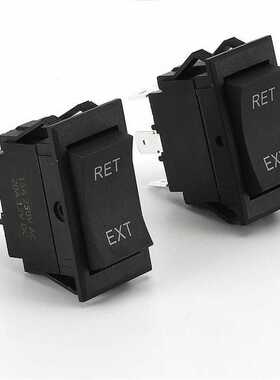 KCD2-7改装12v RET  EXT翘板开关6脚3挡双复位瞬时开关适用汽车船