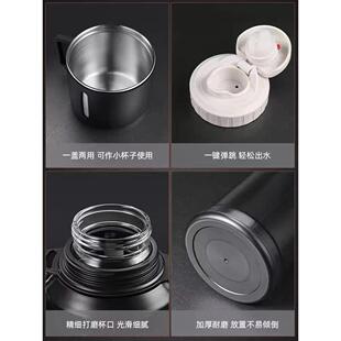 耐高温家用带网便携泡茶杯子 2000ml超大容量双层防摔防烫玻璃杯