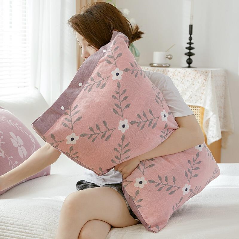 儿童乳胶枕枕套40cmx60cm专用小号小尺寸中号全棉纯棉一对装40*60