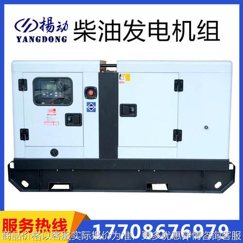 静音柴油发电机组20KW 无刷带四保护扬动动力25KVA有刷柴油机380V