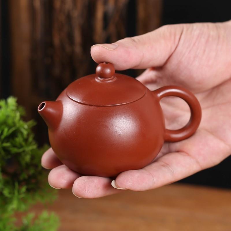 潮州手拉壶西施壶泡茶茶壶陶瓷纯手工大红袍紫砂壶茶壶薄胎单壶