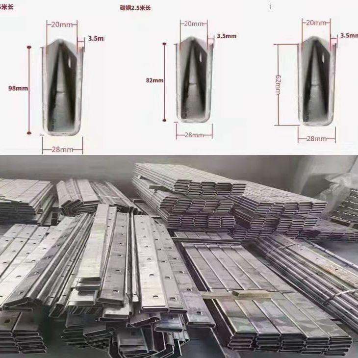 玻璃纤维槽玻璃配件卡槽u型槽不凹槽玻璃纤维槽镀锌嵌入式钢槽