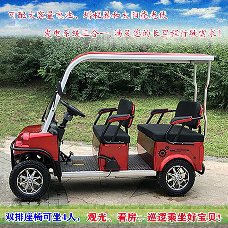 景区四座带蓬代步电动四轮车可
