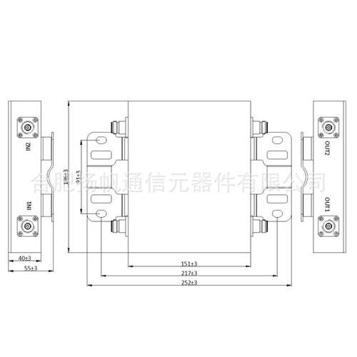 1790-1800MHz 200W -140/-155dBc 电力通信2通道滤波器 N母接头