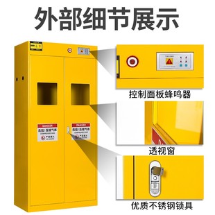 气瓶柜柜全钢防爆乙炔氢气氮气煤气罐实验室储存双瓶钢瓶柜子