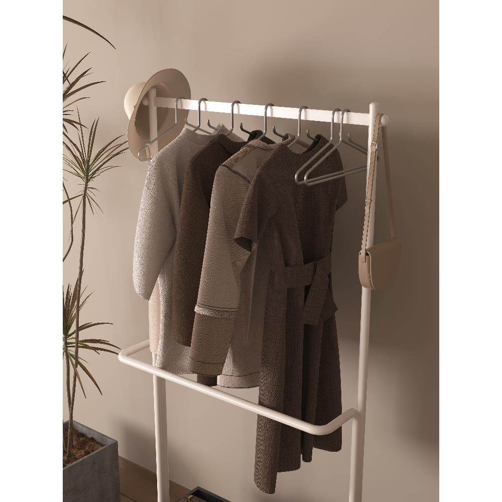 铁漆衣架多功能卧室衣帽间储物柜可移动衣架