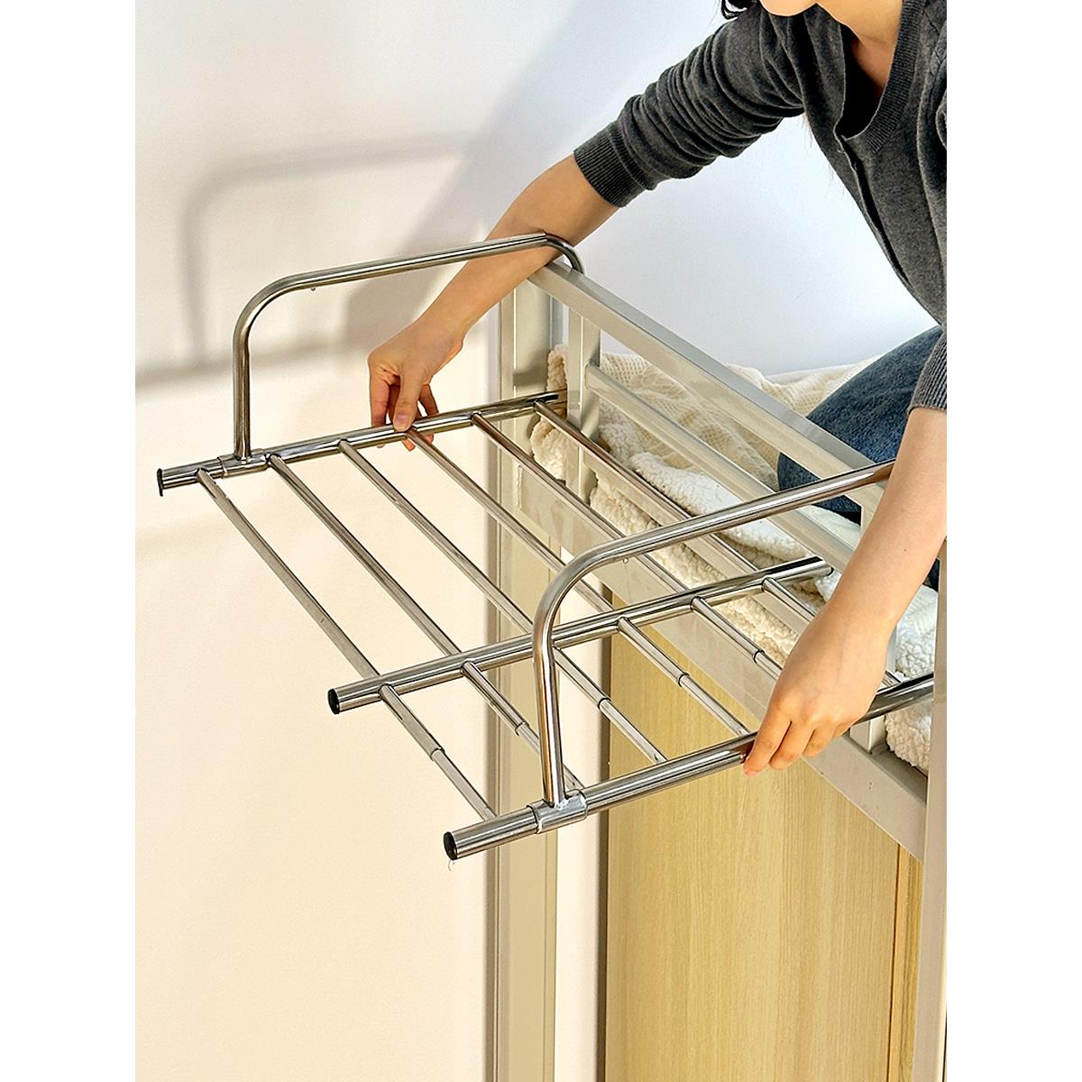 宿舍床边挂衣架大学生寝室上铺下铺床头收纳神器衣服晾衣架置物架