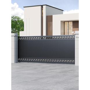 迷你小院门房子门铝艺术院子门电动滑动门拆分门铝艺术院子门