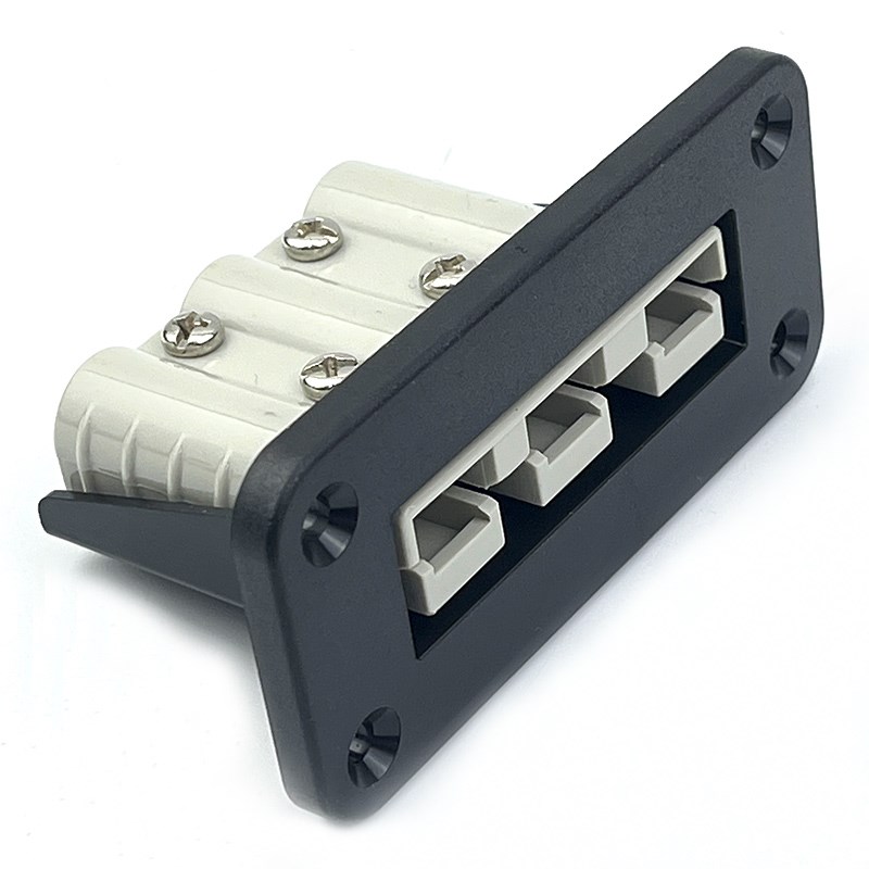 安德森插头50A120A175Ax350A塑料带盖支架公母连接器电池固定底座