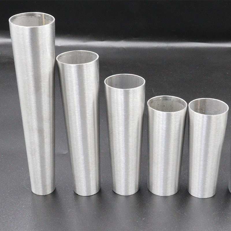 定制不锈钢锥管锥形管脚套家俱金属铜套白胚O拉丝大小头锥管脚套