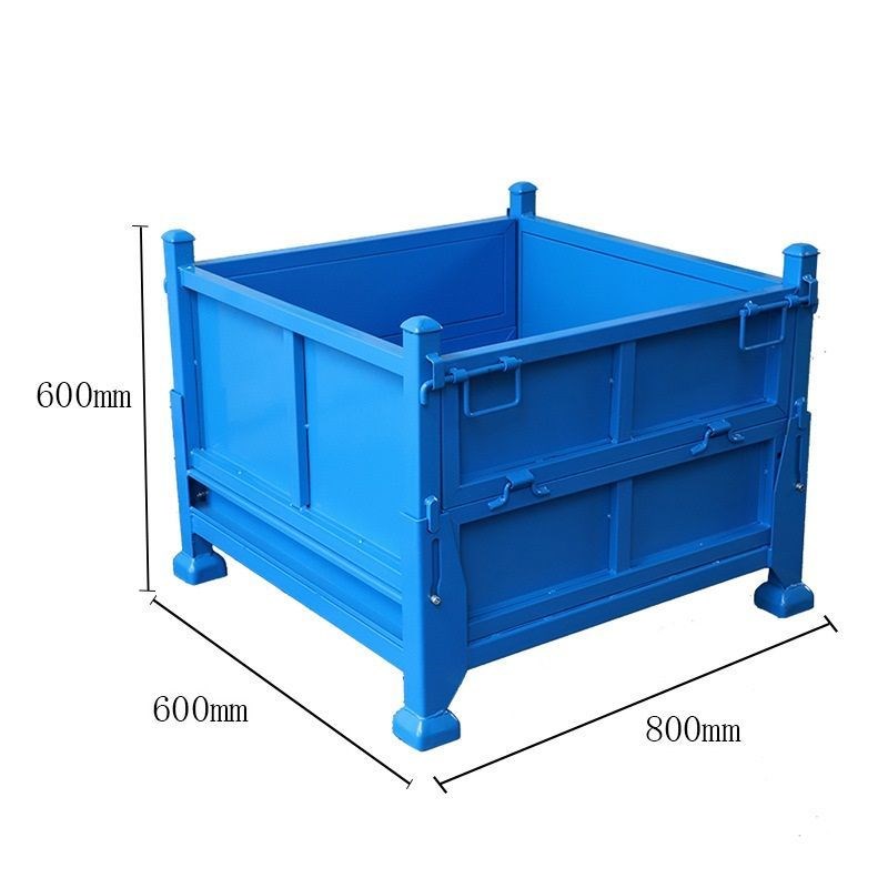 重型铁板c箱金属周转箱铁箱车间铁屑箱物料箱铁框仓储笼铁质零件