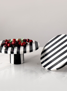 样板房托盘摆件现代家居客厅餐厅餐桌台面果盘摆设样板间软装饰品