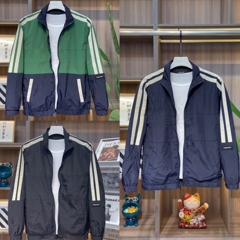 春夏新款男士防晒立领上衣拉链拼色薄款衣青年休闲修身网红外套潮