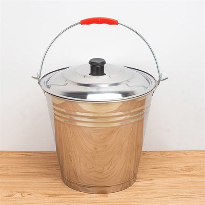 铁桶圆桶烧火收纳带盖密封商用大B铁桶不锈钢小铁桶家用工业加厚