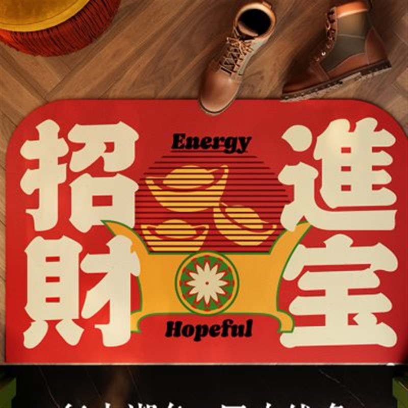 非常喜事花开富贵皮革防滑免洗z门垫入户门地垫进门口玄关家用脚