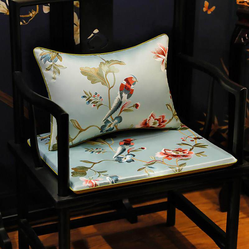 新中式红木沙发椅子坐垫实木家俱圈椅太师椅中国风茶椅垫防滑定制