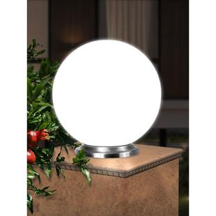 2025新款太阳能柱头灯别墅大门柱灯庭院圆形柱子灯户外防水院墙灯