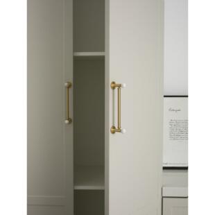 不止黄铜法式覆古水晶圆球拉手抽屉衣柜门把手黄铜白松石长拉手