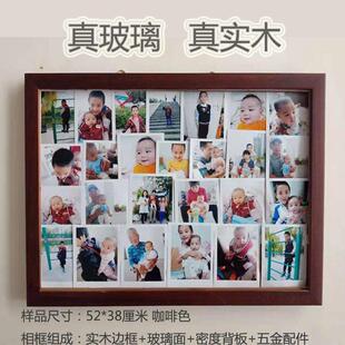 老式玻璃相框挂墙 家庭客厅装饰大全家福多张照片裱框送长辈礼物