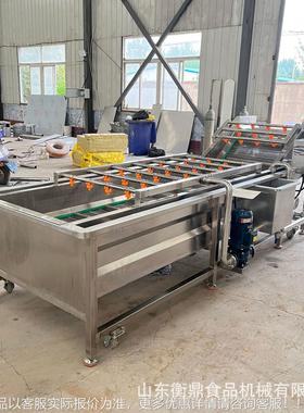 连续式小龙虾加工ZZF设备生蚝海洗蔬菜瓜果机参预清制菜加工流水