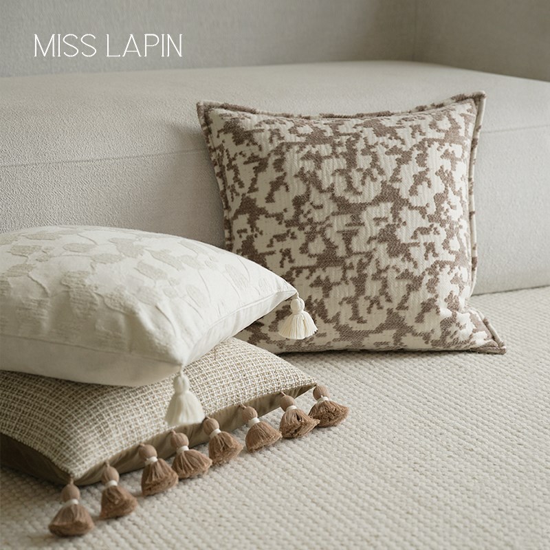 澜品柔岚中古原木风流苏抱枕客厅靠背沙发靠枕酒店靠垫腰枕