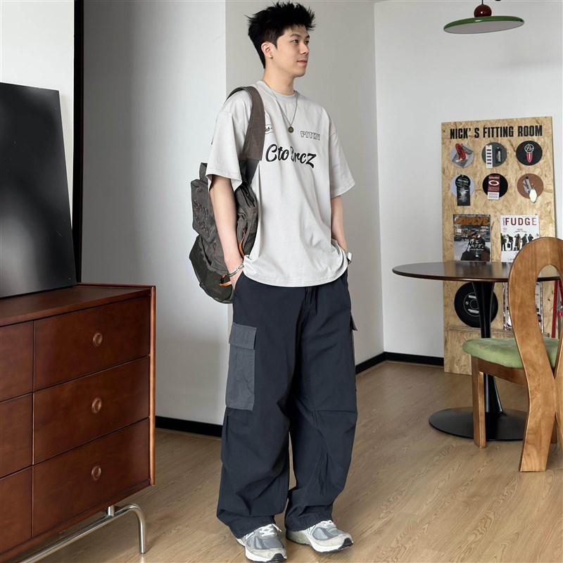 夏季套装高级感男生国潮短袖t恤衣服男2025新款爆款短裤夏天男装