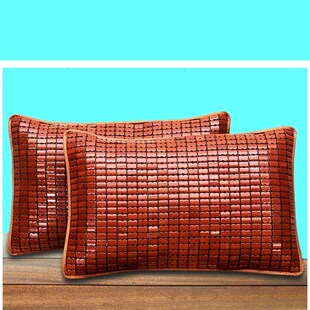 夏季麻将竹凉席枕头枕套透气凉爽枕成人简L约学生枕竹席枕头一个