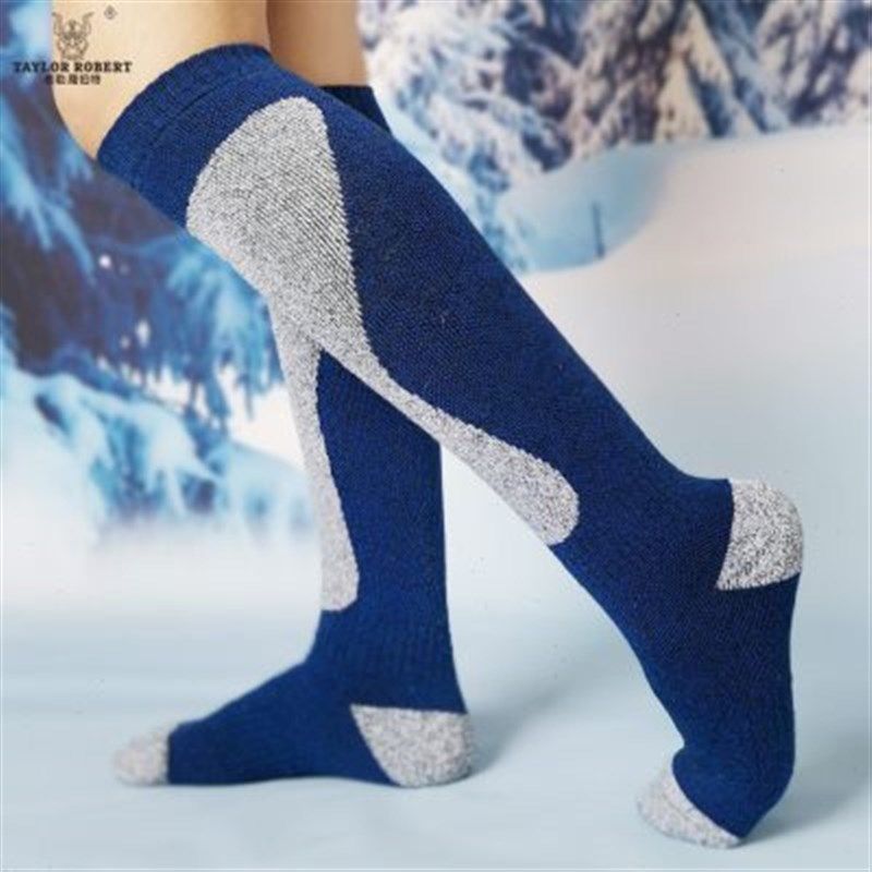 滑雪袜男女长筒特厚全毛巾底吸湿防滑缓震徒步袜户U外雪地保暖棉
