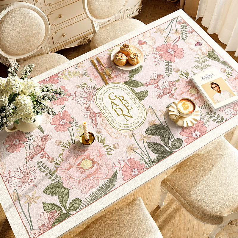 餐桌垫防油防水美式长方形壁纸轻奢高级感家用pvc防烫耐高温桌面