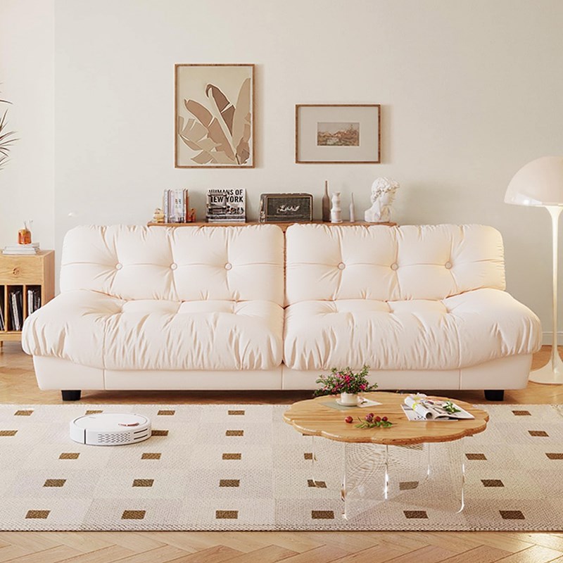 云朵沙发小户型客厅2025新款双人猫爪皮布艺懒人奶油风卧室小沙发