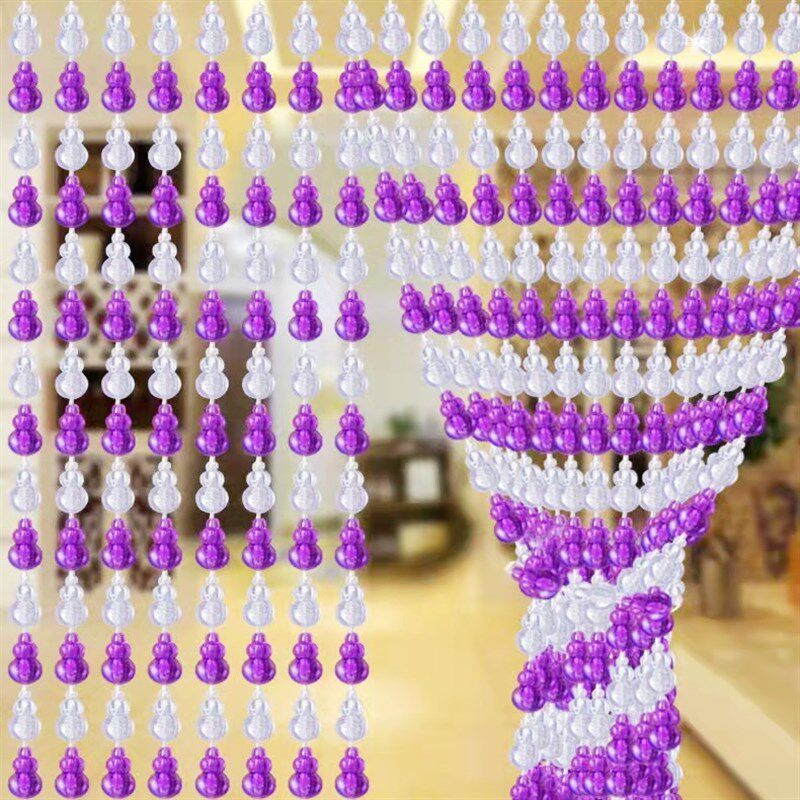 葫芦珠帘水晶门帘亚克力隔断家用玄关客I厅卧室卫生间珠帘子免打