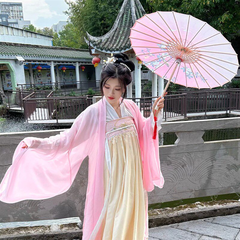 古典素雅汉服油纸伞女舞蹈走秀演出道具舞跳舞梨花伞中国风雨伞