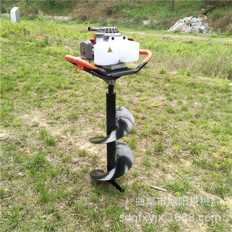 二冲程地钻打眼机园林栽树单人操作打孔机63CC大功率植树挖坑机