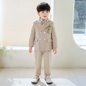 儿童礼服男童花童洋气马甲套装 英伦主持人西服男孩钢琴演出服外套