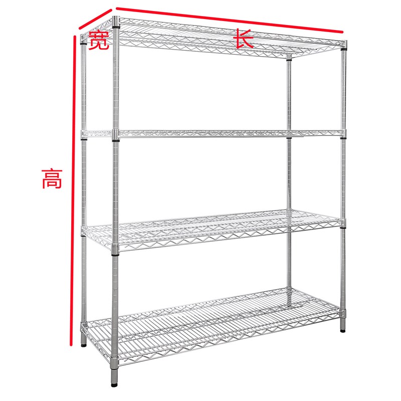 镀络网架不锈钢架子移动带轮子置物架车间物料架网线镀铬镂空货架