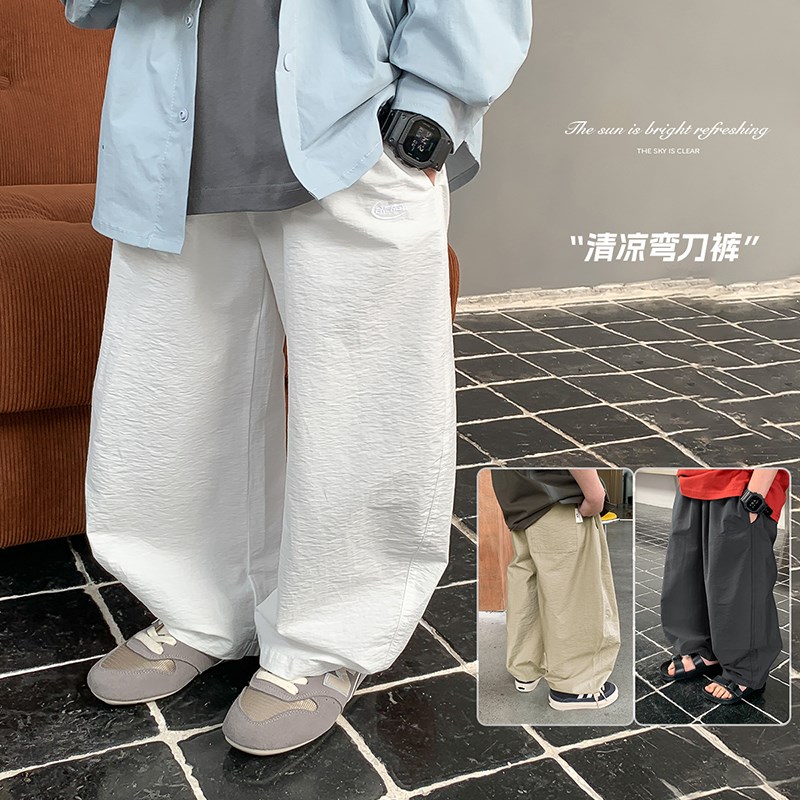 【薄弯刀】源源家童装2025新款儿童休闲裤男童夏季裤子男孩长裤潮