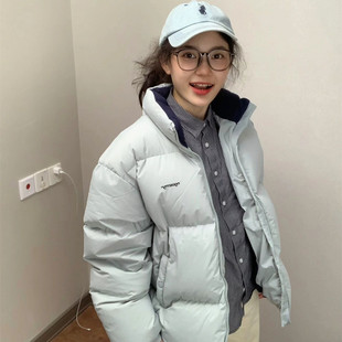 女神保命短款立领羽绒棉服女冬加厚2024年新款韩版宽松情侣面包服
