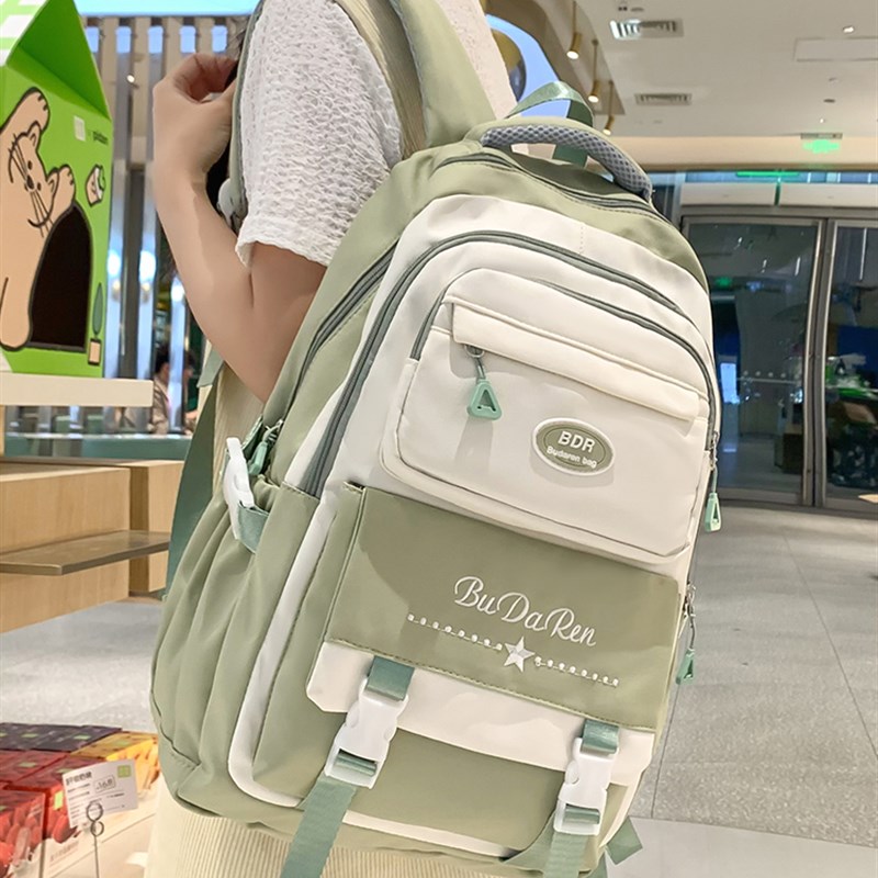 高颜值大容量书包初中女生2024新款大学生高中小学生双肩包背包