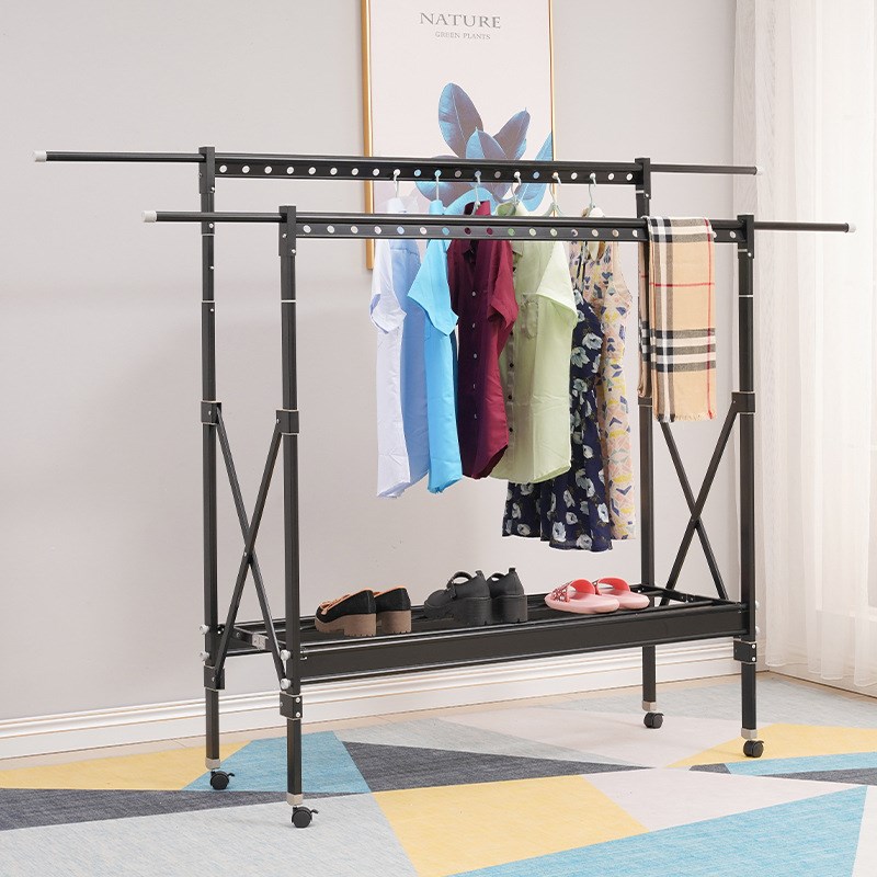 晾衣架阳台落地可折叠卧室内户外晾晒被子挂凉衣架家用移动晒衣架