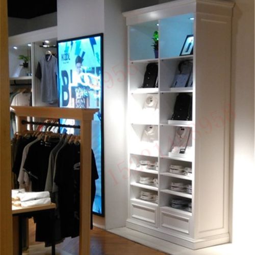 男士衬衫展柜木质货架靠墙展柜男装店鞋子包包展示柜服装店展示架