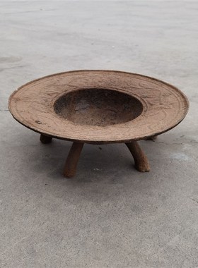 老物件火盆民俗怀旧老p铁器收藏品香炉火炉古董炭盆老货影视摆件