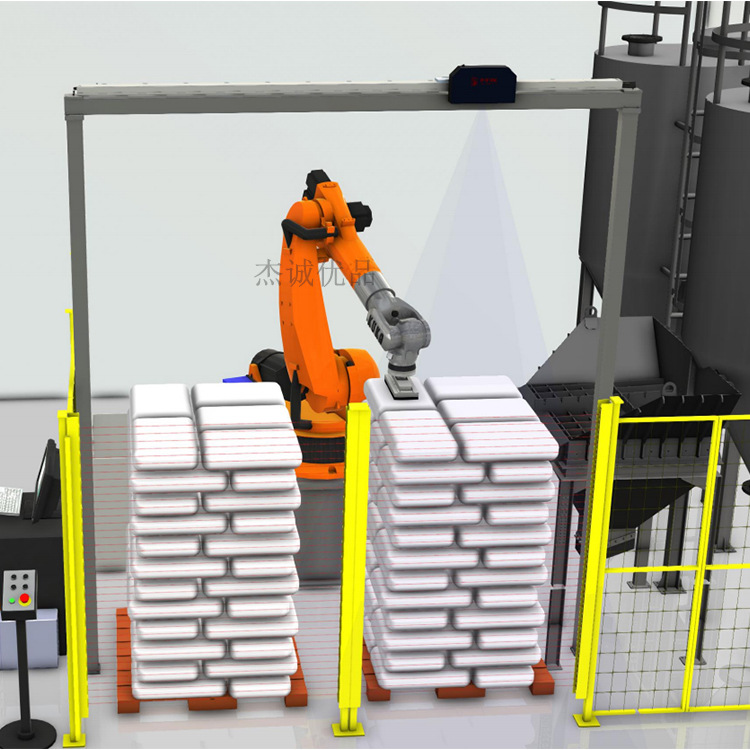 杰诚优品多纸箱纸袋编织袋自动混合3d视觉拆垛机器人