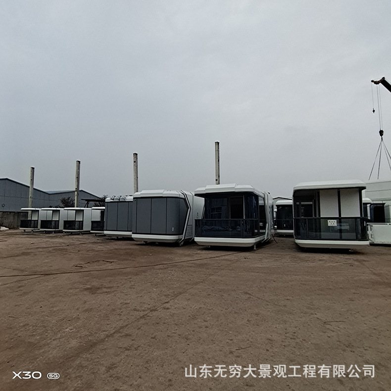 现代风集装箱民宿 叠拼苹果仓可移动民宿酒店 营地网红咖啡厅