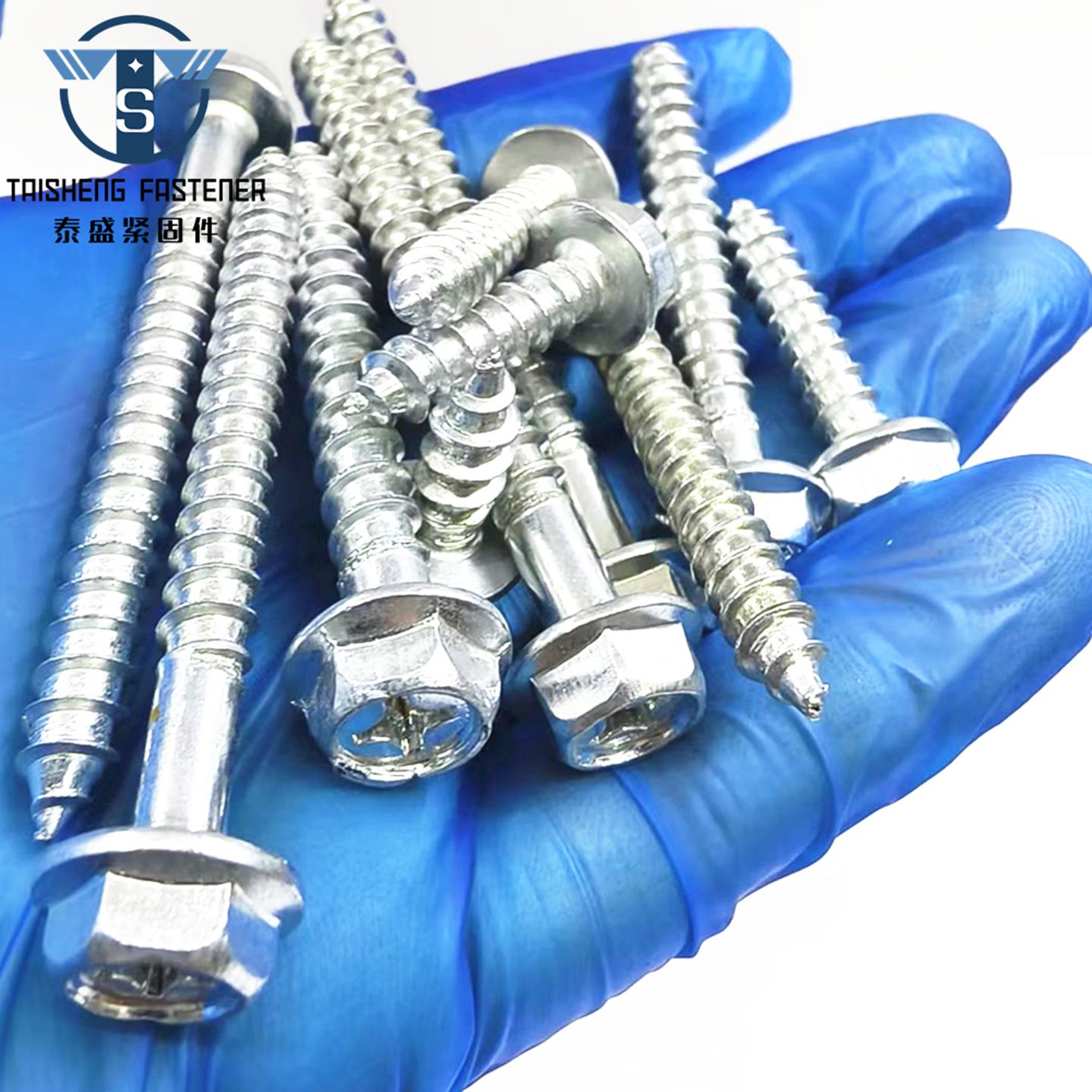 外六角法兰带垫十字自攻螺钉尖头钻尾螺丝自攻螺丝家具木螺丝M6