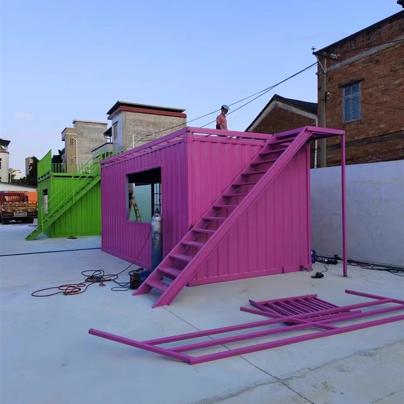 集装箱房全新定制大波浪住人集z装箱移动办公室工地创意集装箱商